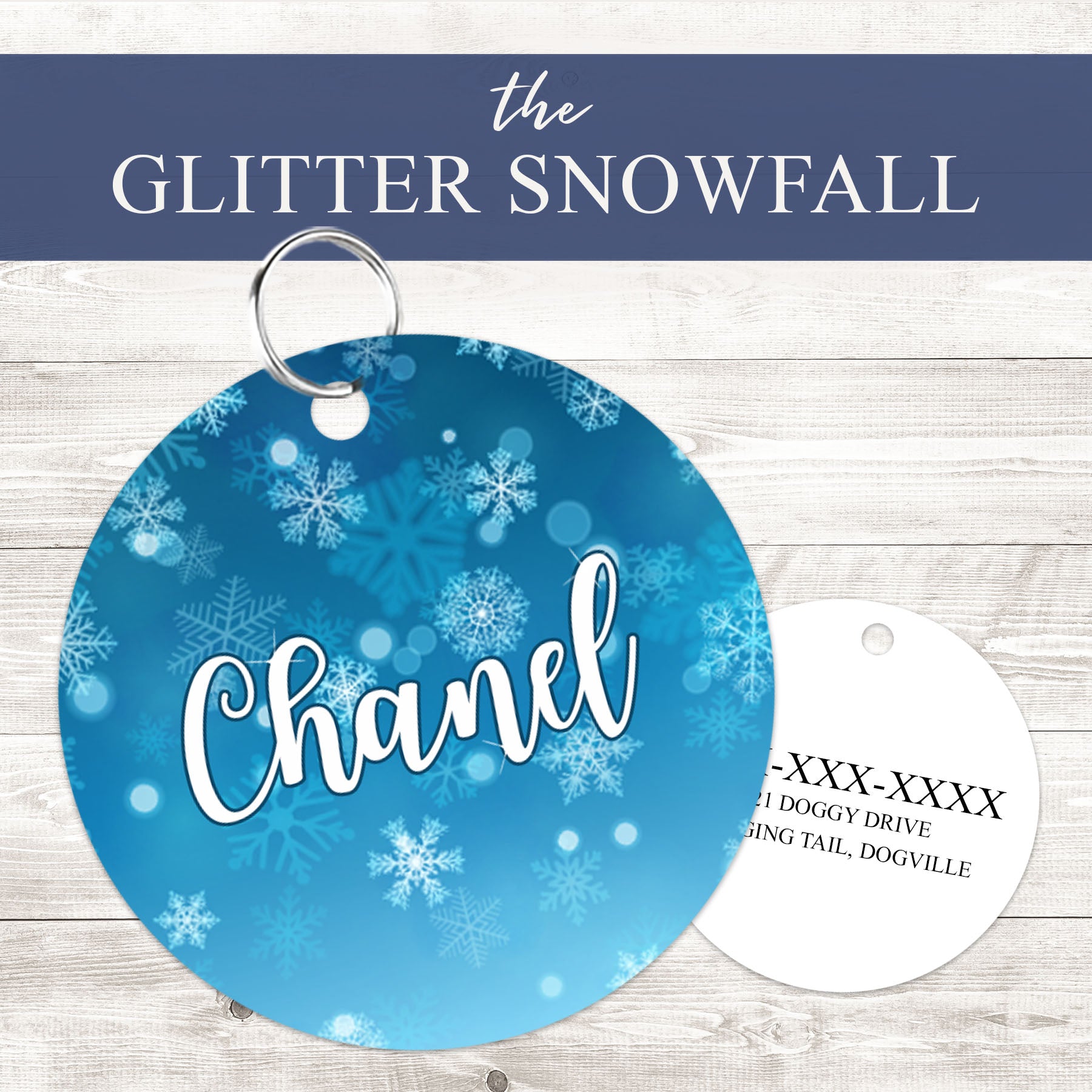 Pet ID Tag | The Glitter Snowfall